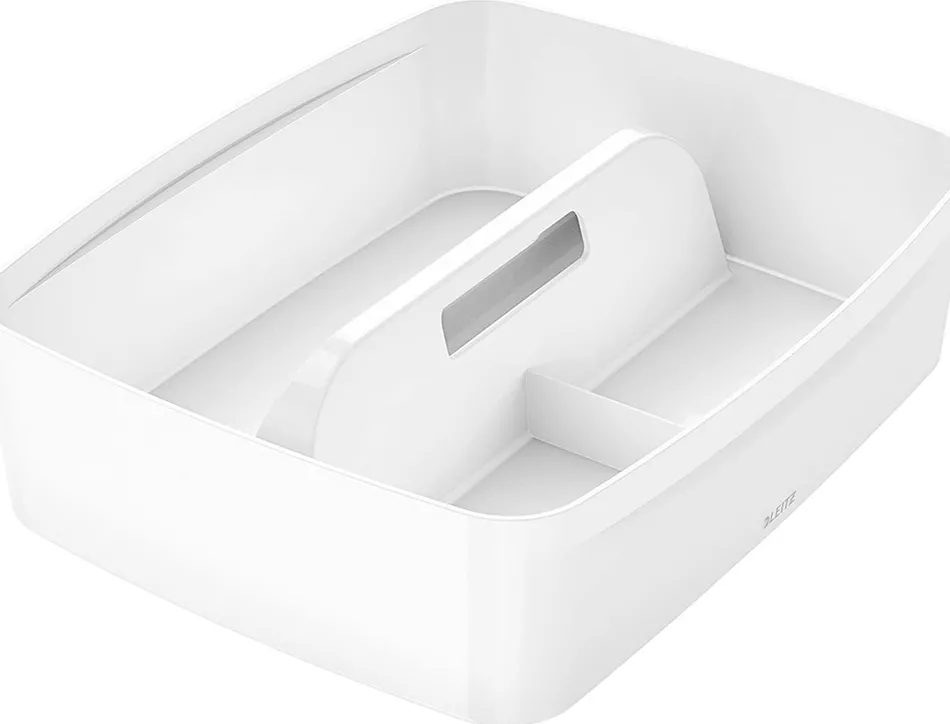 Plateau rangement leitz mybox poignee de transport 307x101x375mm blanc