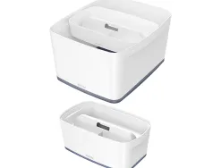 Plateau rangement leitz mybox poignee de transport 307x101x375mm blanc