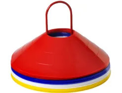 Plot de délimitation plastico rototech avec support diamètre 200mm hauteur 250mm coloris assortis bleu - lot de 20 un