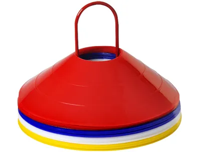Plot de délimitation plastico rototech avec support diamètre 200mm hauteur 250mm coloris assortis bleu - lot de 20 un