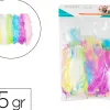 Plumes de dinde sodertex multicouleurs theme pastel 25g 12 a 18cm 6 coloris assortis
