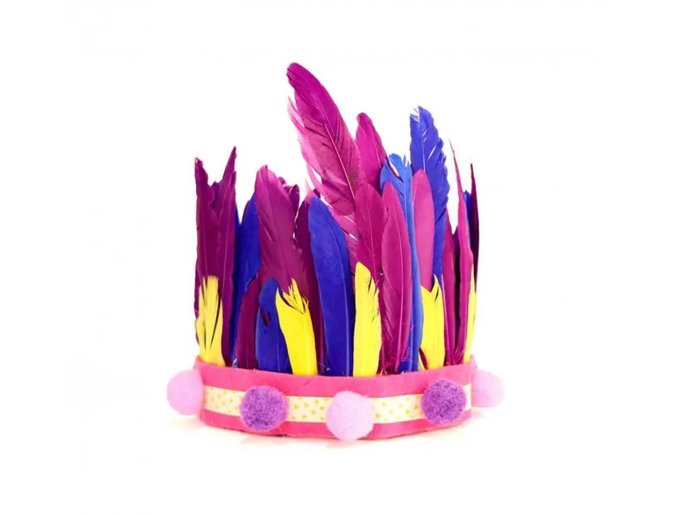 Plumes indien fontorpin si 13 cm sachet 60 unites coloris assortis