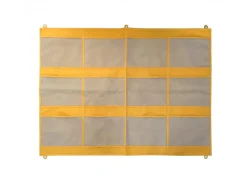 Pochette achoka rangement mural filet synthetique 5 oeillets accroche dim 25x19.5cm lot de 12