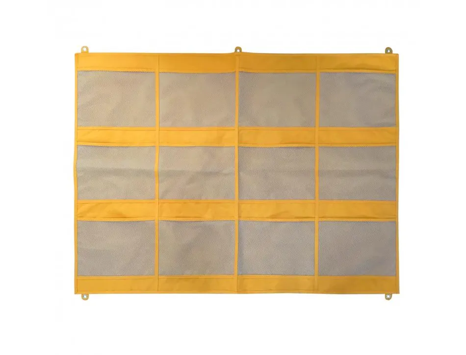 Pochette achoka rangement mural filet synthetique 5 oeillets accroche dim 25x19.5cm lot de 12