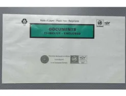 Pochette adhesive paper list porte-documents cristal dl 228x120mm boite 1000 unites