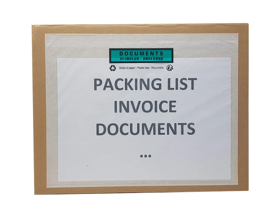 Pochette adhesive paper list porte-documents cristal c4 p/100