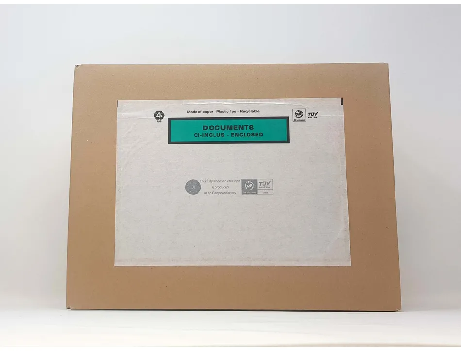 Pochette adhesive paper list porte-documents cristal c5 228x165mm boite 1000 unites