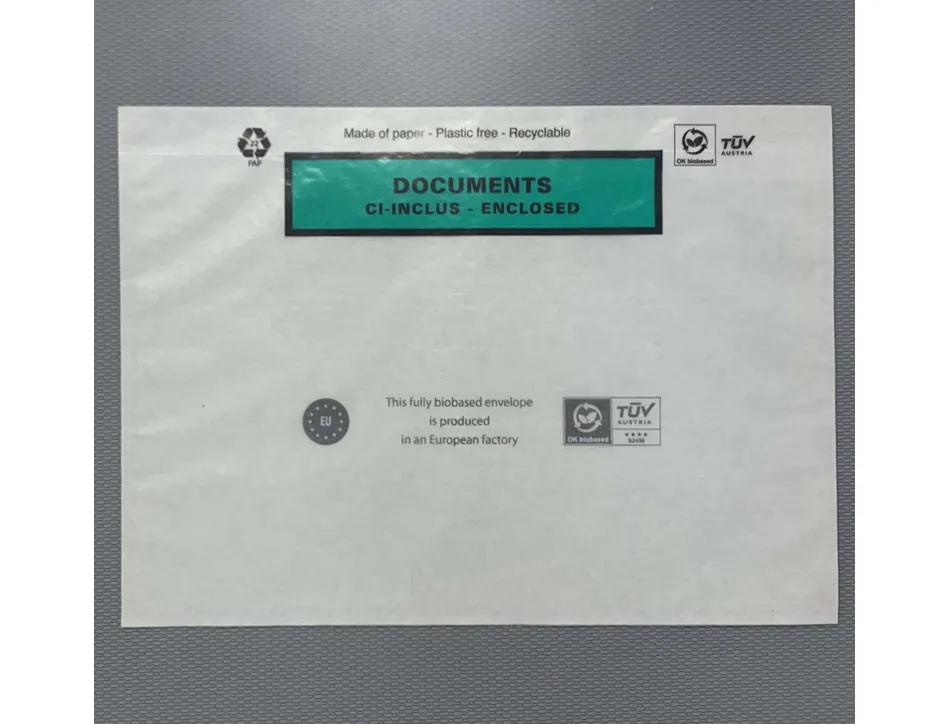 Pochette adhesive paper list porte-documents cristal c5 228x165mm boite 1000 unites