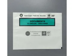 Pochette adhesive paper list porte-documents cristal c6 162x120mm boite 1000 unites
