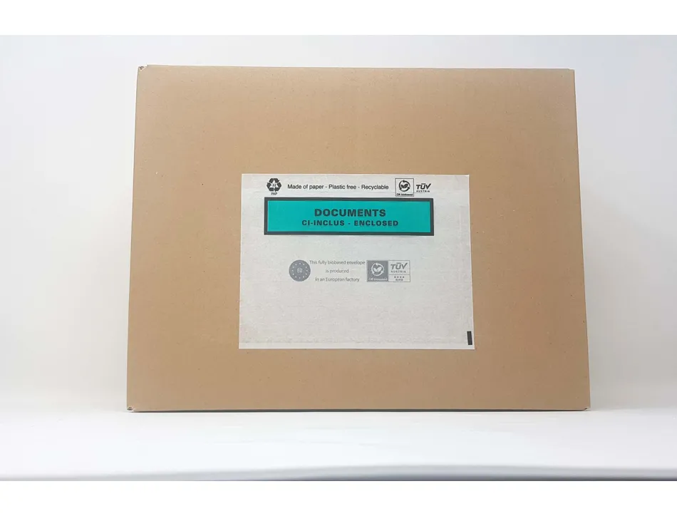 Pochette adhesive paper list porte-documents cristal c6 162x120mm boite 1000 unites