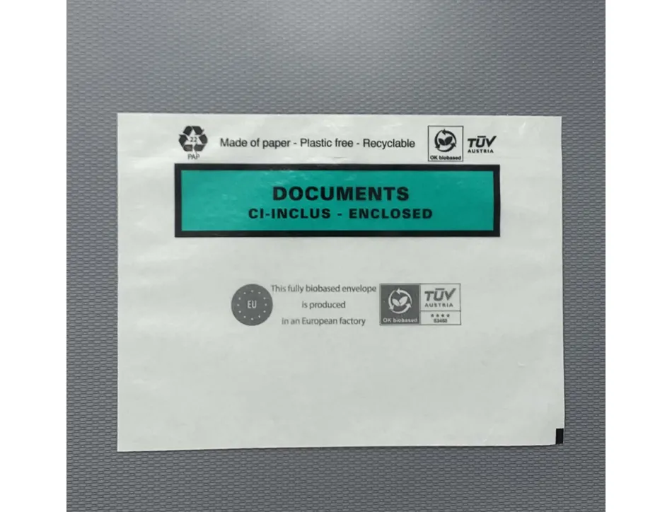 Pochette adhesive paper list porte-documents cristal c6 162x120mm boite 1000 unites
