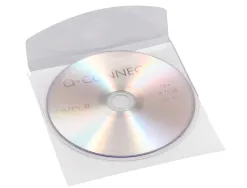 Pochette adhésive q-connect cd-rom polypropylène 127x127mm rabat fermeture adhésif repositionnable sachet 10 unités
