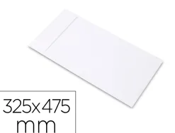 Pochette antalis plastique opaque co-extrudé indéchirable imperméable ouverture grand côté 325x475mm coloris blanc 500u