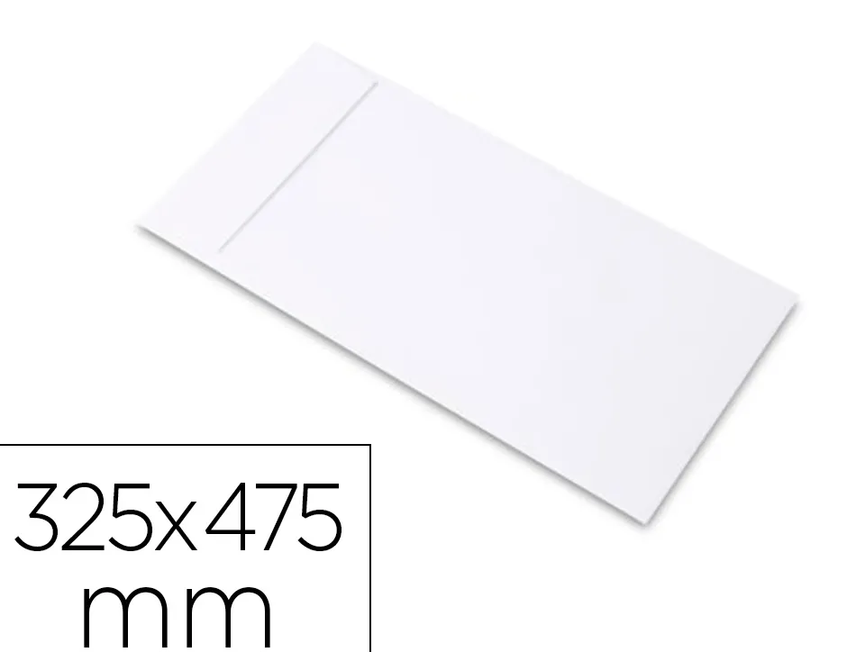 Pochette antalis plastique opaque co-extrudé indéchirable imperméable ouverture grand côté 325x475mm coloris blanc 500u