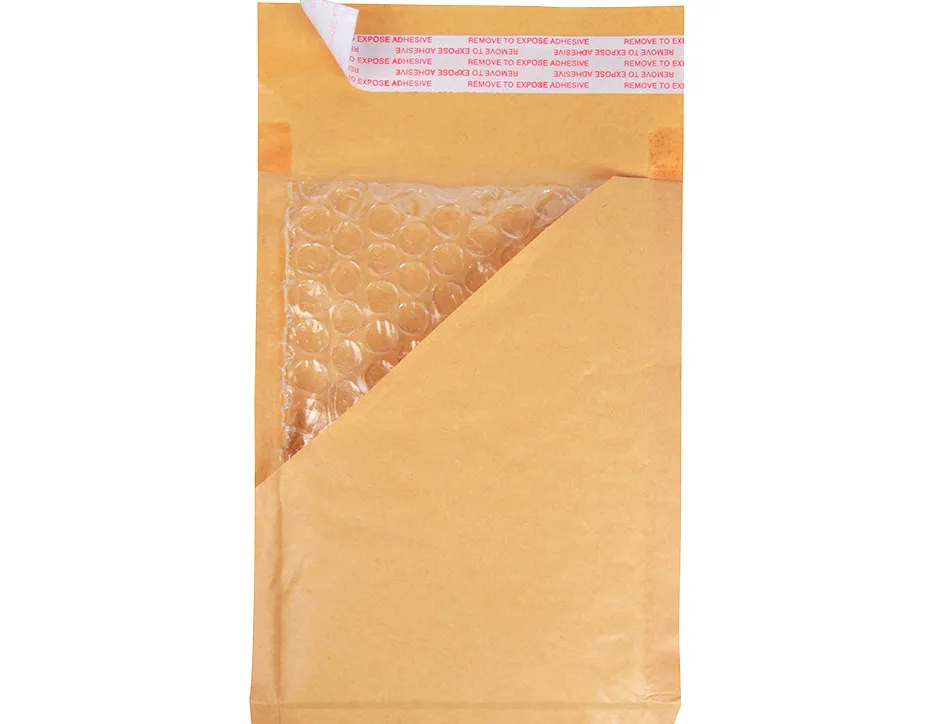 Pochette bulles d'air q-connect 175x165mm cd/dvd 82g kraft matelasse rabat droit auto-adhesive sans fenetre lot 100 uni