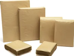 Pochette bulles d'air q-connect 220x330mm 82g kraft matelasse rabat droit auto-adhesive sans fenetre