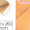 Pochette bulles d'air q-connect 180x260mm 82g kraft matelasse rabat droit auto-adhesive sans fenetre lot 100 unites
