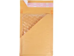 Pochette bulles d'air q-connect 350x470mm 82g kraft matelasse rabat droit auto-adhesive sans fenetre lot 50 unites