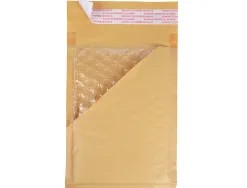 Pochette bulles d'air q-connect 110x165mm 82g kraft matelasse rabat droit auto-adhesive sans fenetre