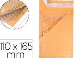Pochette bulles d'air q-connect 110x165mm 82g kraft matelasse rabat droit auto-adhesive sans fenetre