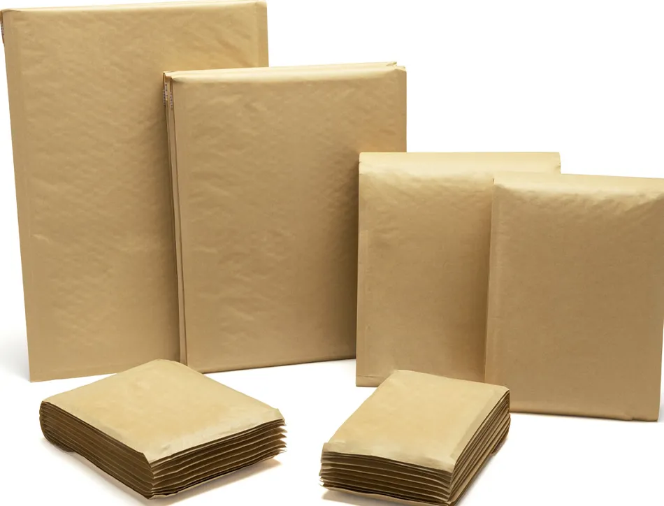 Pochette bulles d'air q-connect 180x260mm 82g kraft matelasse rabat droit auto-adhesive sans fenetre