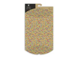Pochette cadeau clairefontaine pliable 30x40cm kraft motif pois multicolores