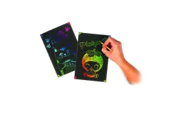Pochette cartes a gratter noir sans batonnet graine creative 15x21 cm 10 unites noir sur fond arc en ciel