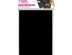Pochette cartes a gratter noir sans batonnet graine creative 15x21 cm 10 unites noir sur fond arc en ciel