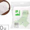 Pochette cd/dvd q-connect papier fenêtre rabat auto-adhésif coloris blanc paquet 50 unités