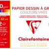 Pochette clairefontaine etival color 24x32 12f 160g ass vif