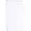Pochette clairefontaine velin auto-adhesive 120g format c5 162x229mm coloris blanc boite 50