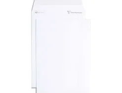 Pochette clairefontaine velin auto-adhesive 120g format c5 162x229mm coloris blanc boite 50