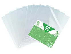 Pochette coin elba polypropylène grainé transparent 12/100e a4 capacité 25f incolore sachet 10 unités