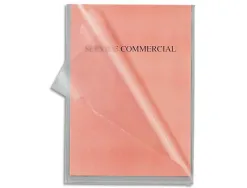 Pochette coin elba polypropylène grainé transparent 12/100e a4 capacité 25f incolore sachet 10 unités