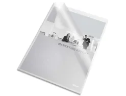 Pochette coin esselte pvc transparent grainé 20/100e 40f ouverture haut droit a4 225x307mmboîte 100 unités