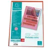 Pochette coin exacompta a4 pp graine 12/100eme 120 microns coloris rouge paquet 100 unites