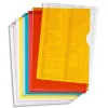 Pochette coin exacompta a4 pvc lisse 13/100eme coloris assortis paquet 100 unites