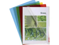 Pochette coin exacompta a4 pvc lisse 13/100eme coloris assortis paquet 100 unites