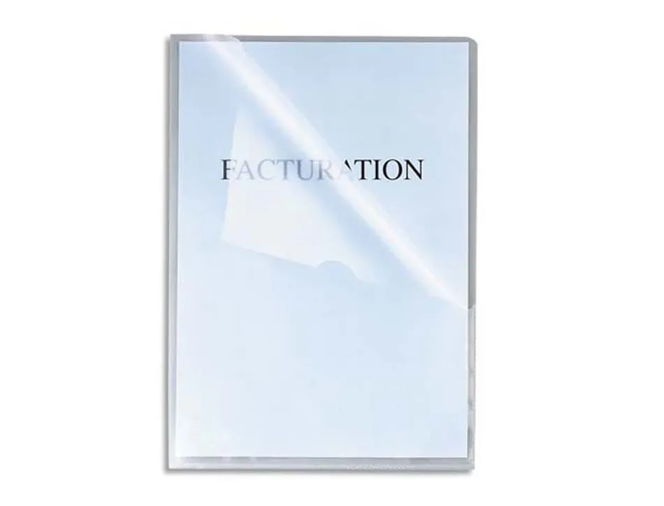 Pochette coin exacompta stop doc polypropylène lisse 11/100e a4 cristal incolore étui carton 100 unités