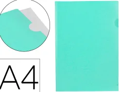 Pochette coin liderpapel polypropylene 180 microns a4 210x297mm capacite 20f coloris vert pomme opaque