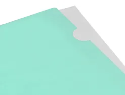 Pochette coin liderpapel polypropylene 180 microns a4 210x297mm capacite 20f coloris vert pomme opaque