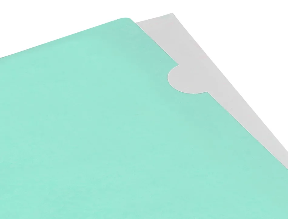 Pochette coin liderpapel polypropylene 180 microns a4 210x297mm capacite 20f coloris vert pomme opaque