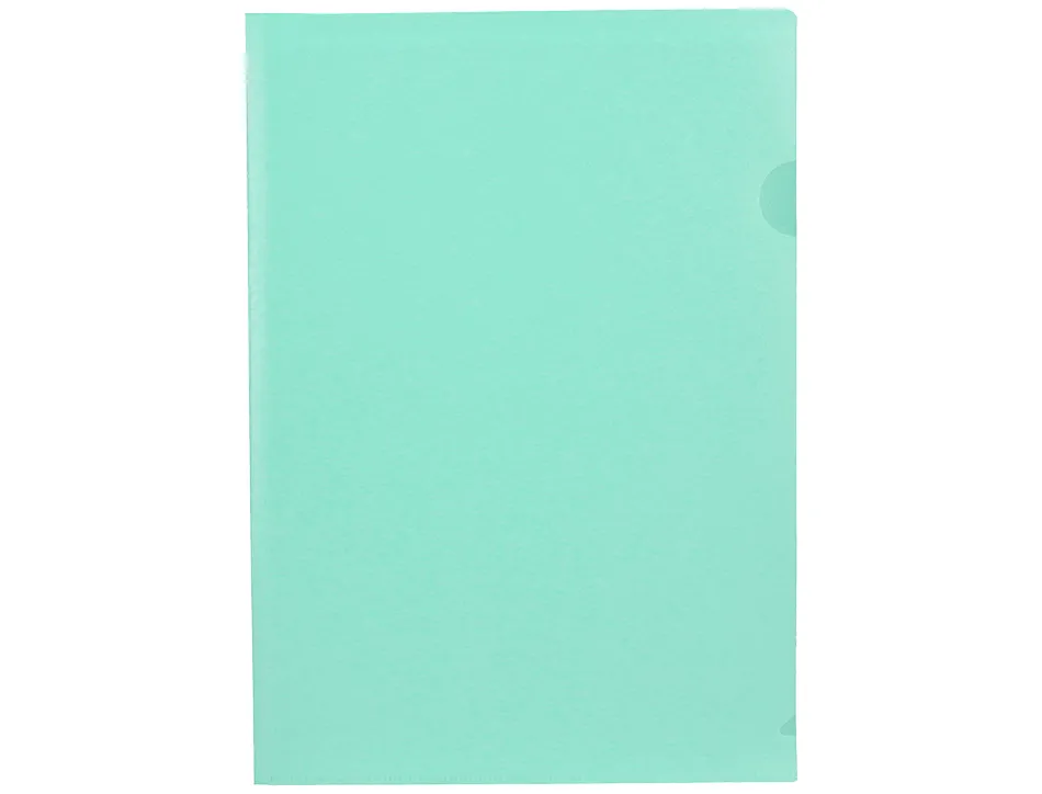 Pochette coin liderpapel polypropylene 180 microns a4 210x297mm capacite 20f coloris vert pomme opaque