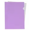 Pochette coin liderpapel polypropylene 180 microns a4 210x297mm capacite 20f coloris lavande opaque