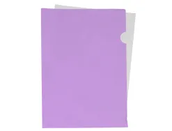 Pochette coin liderpapel polypropylene 180 microns a4 210x297mm capacite 20f coloris lavande opaque