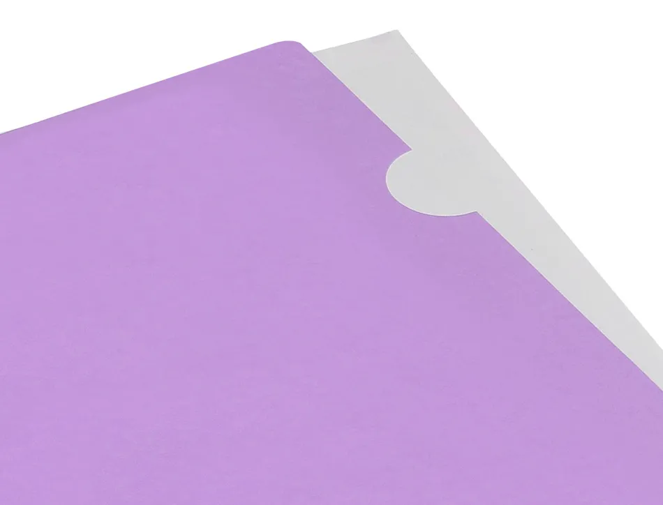 Pochette coin liderpapel polypropylene 180 microns a4 210x297mm capacite 20f coloris lavande opaque
