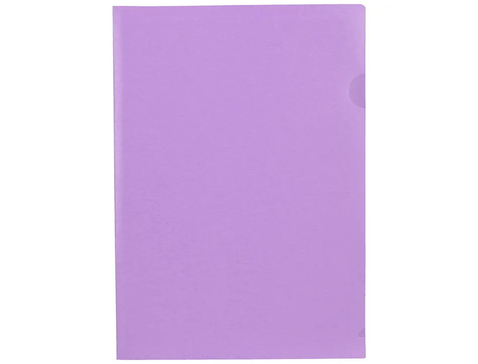 Pochette coin liderpapel polypropylene 180 microns a4 210x297mm capacite 20f coloris lavande opaque