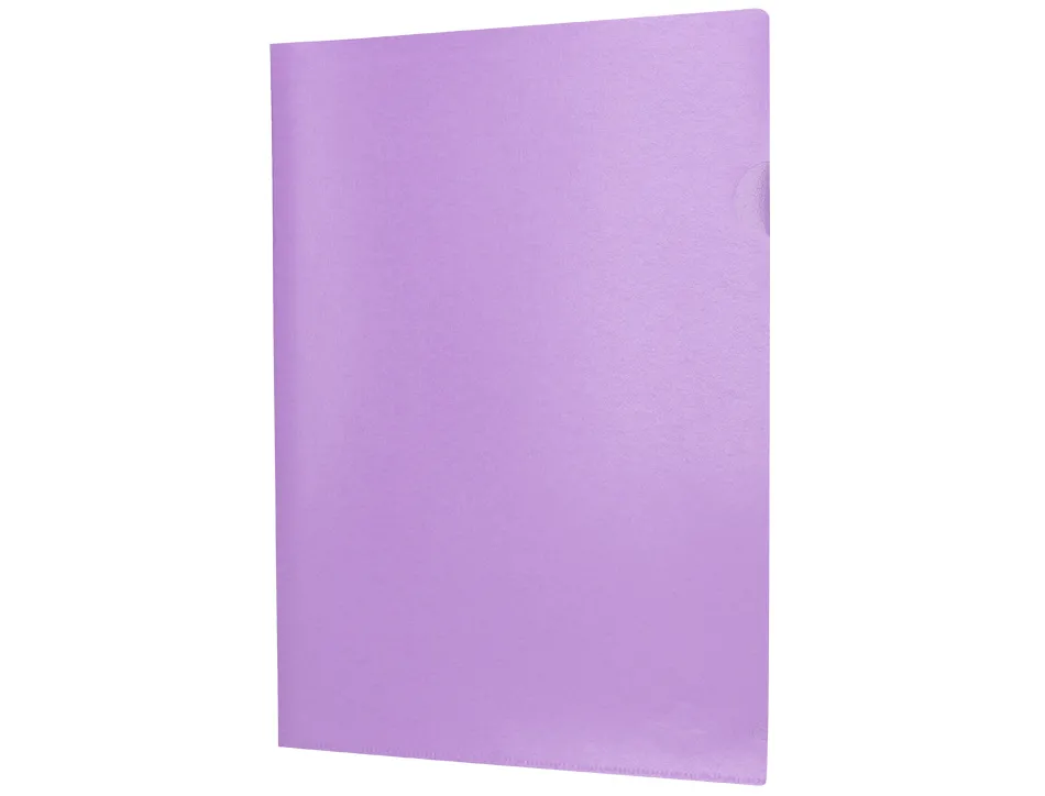 Pochette coin liderpapel polypropylene 180 microns a4 210x297mm capacite 20f coloris lavande opaque