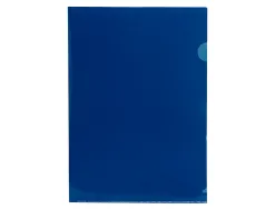Pochette coin liderpapel polypropylène 180 microns a4 210x297mm capacité 20f coloris bleu transparent