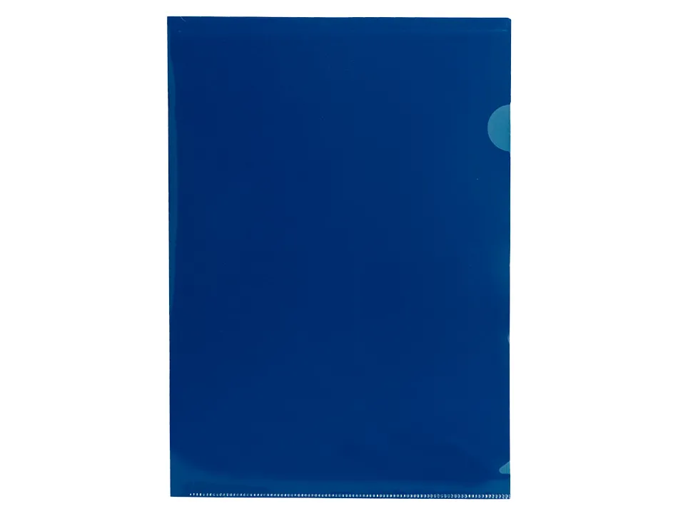 Pochette coin liderpapel polypropylène 180 microns a4 210x297mm capacité 20f coloris bleu transparent